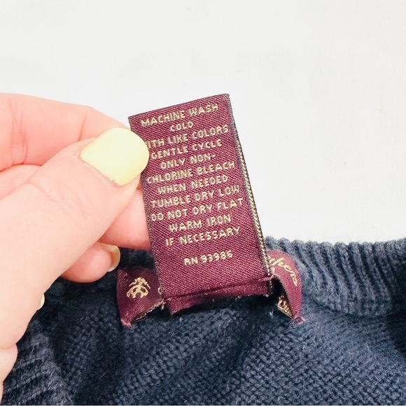 Brooks Brothers Children's Navy & Pink Argyle V-neck Sweater Vest - Picture 4 of 5